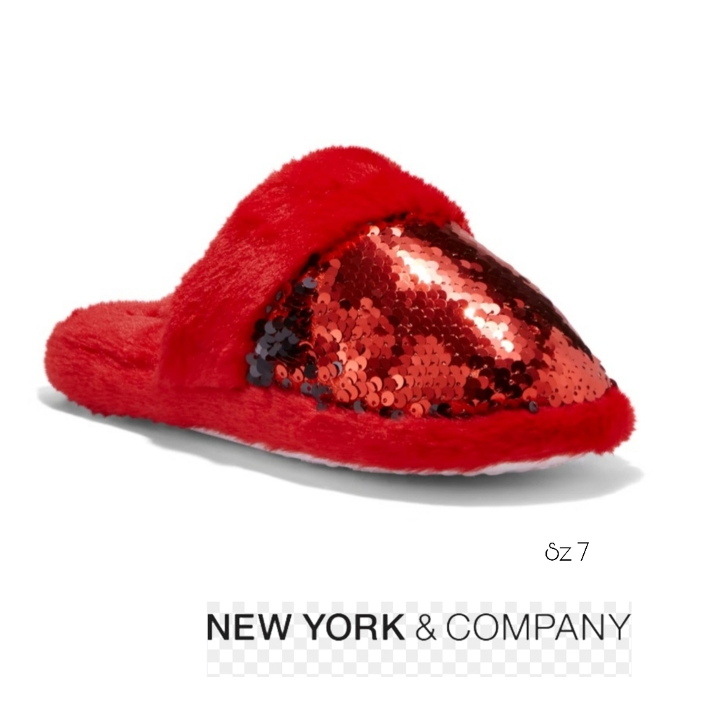 New York And Company sequin Slipper. Sz 7. New